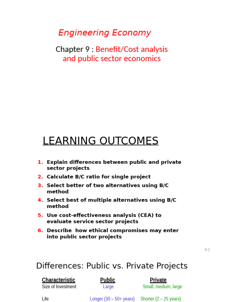 Benefit-Cost Analysis in Public Projects | PDF | Cost Effectiveness ...