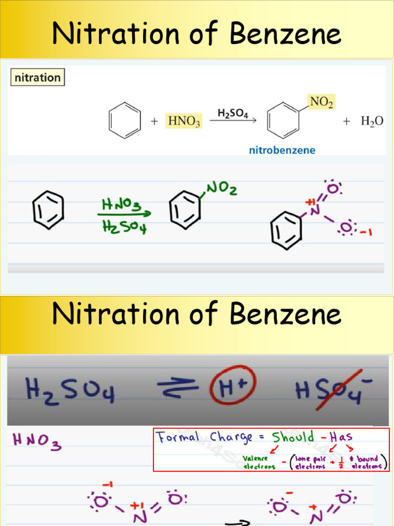 Week 4 2 Rxns of Benzene Nitration Sulphonation 2024 | PDF | Acid ...