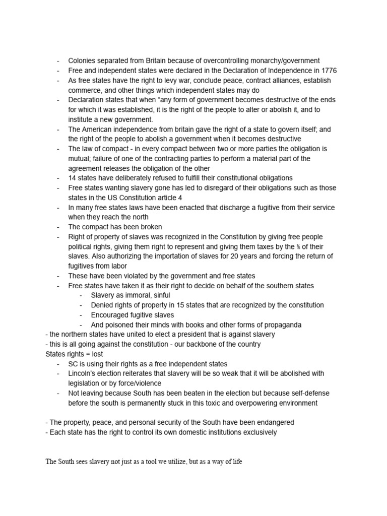 Apush Debate | PDF | Slavery In The United States | Slavery