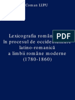 Coman Lupu - Lexicografia Romaneasca