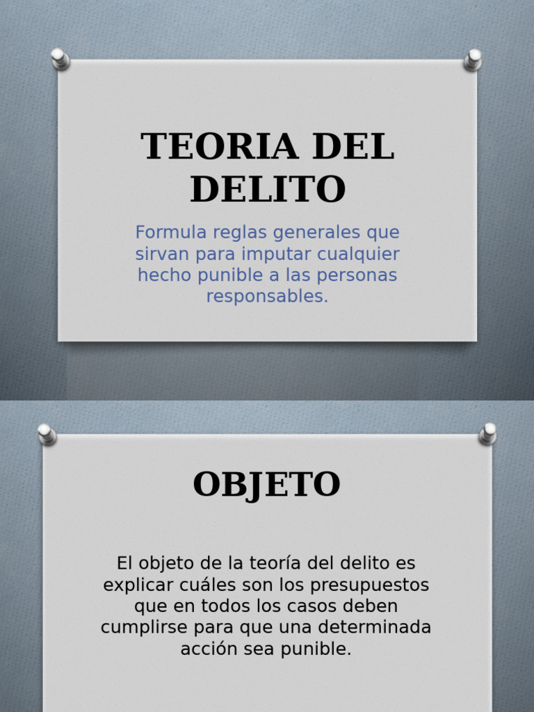 Elementos Clave de la Teoría del Delito | PDF | Intención (Derecho ...