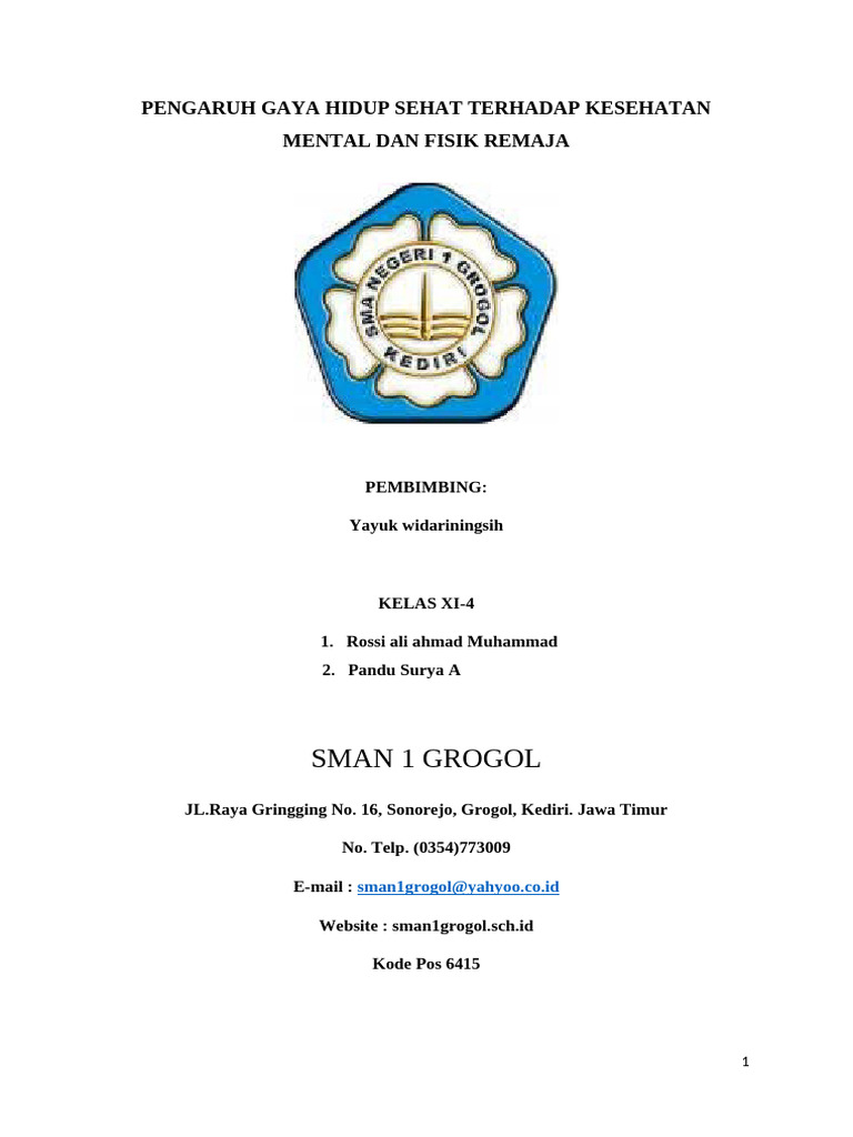 Kelompok 9 Pengaruh Gaya Hidup Sehat Terhadap Kesehatan Mental Dan ...