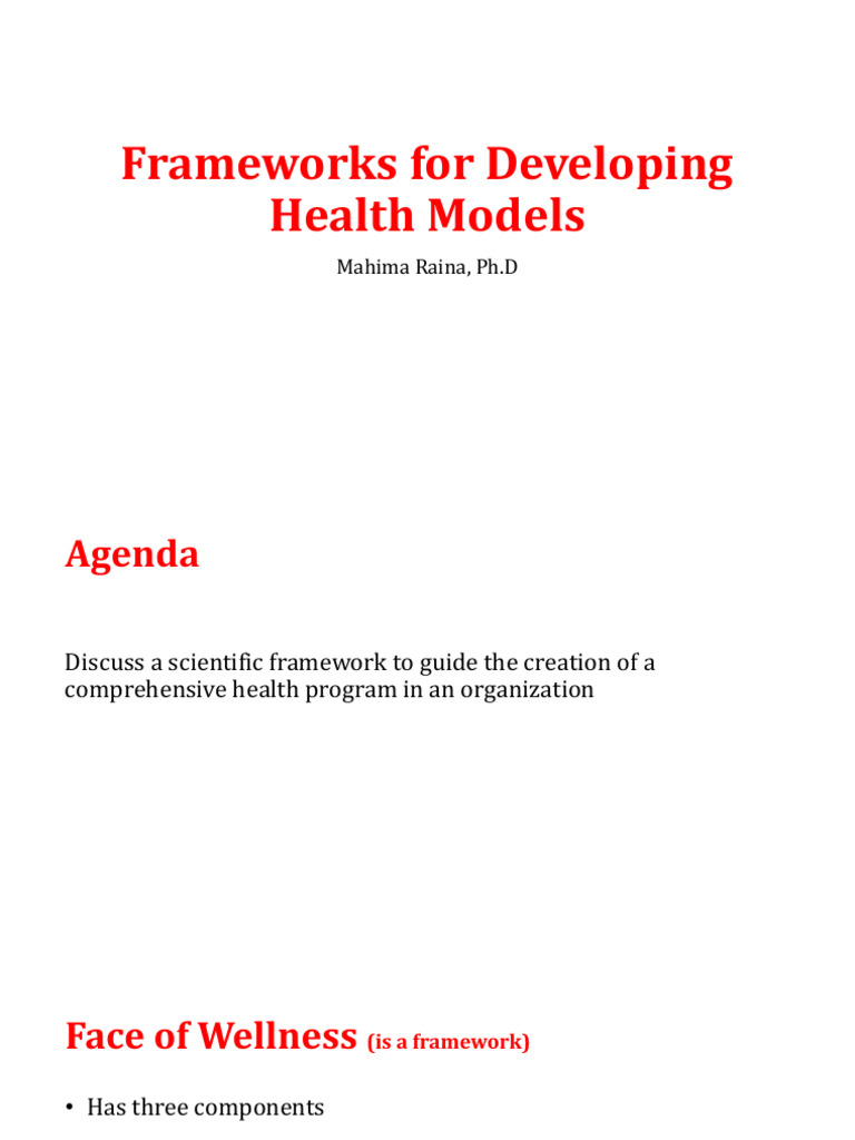 Health Model Development Frameworks | PDF | Motivation | Motivational