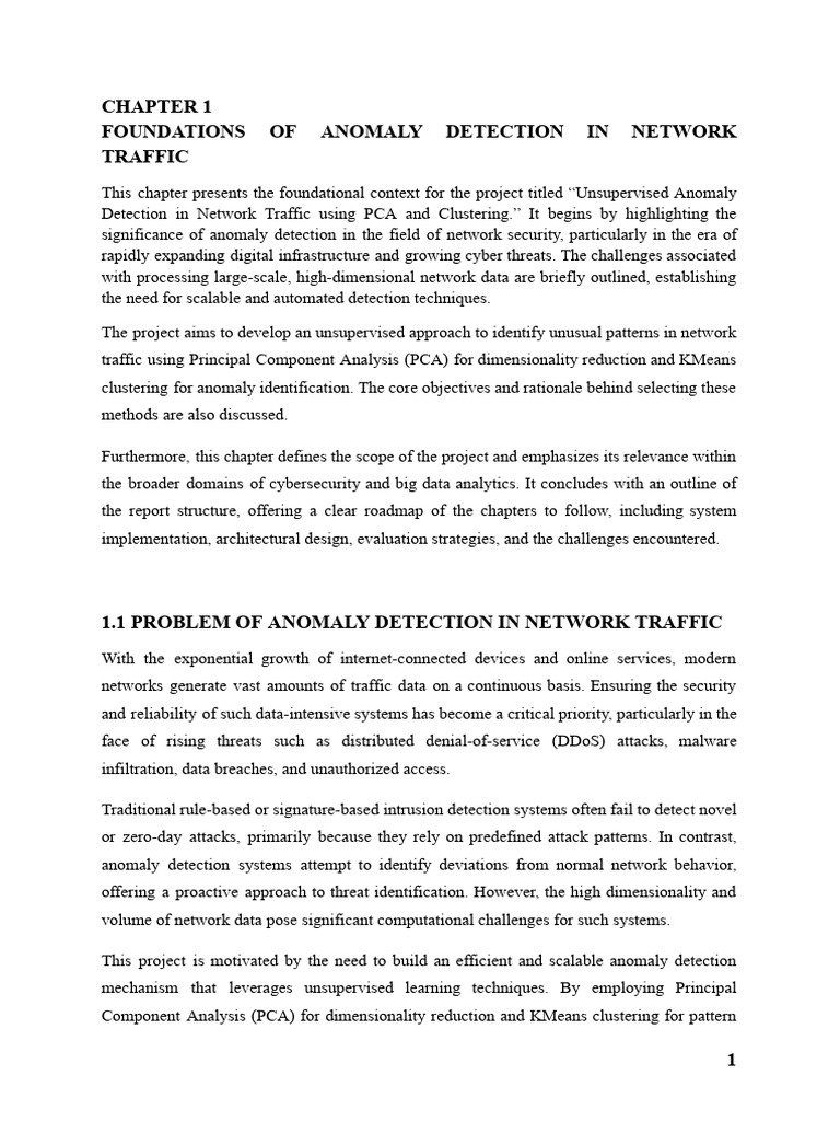 Unsupervised Anomaly Detection in Network Traffic | PDF | Principal ...