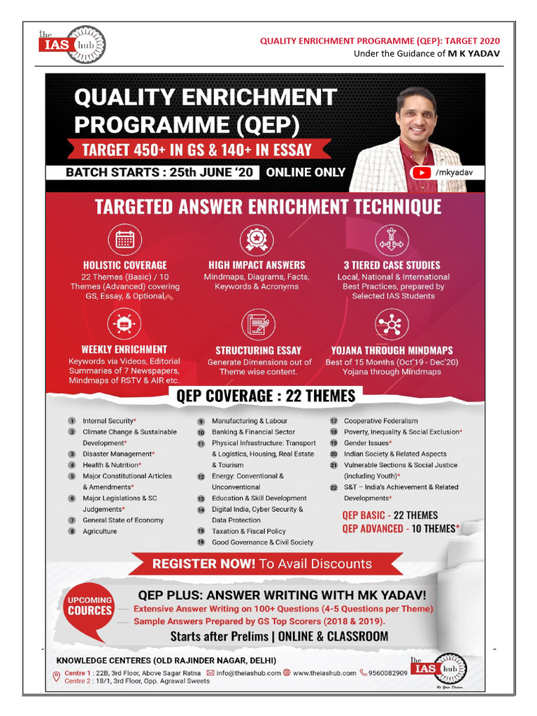 Quality Enrichment Programme 2020 | PDF