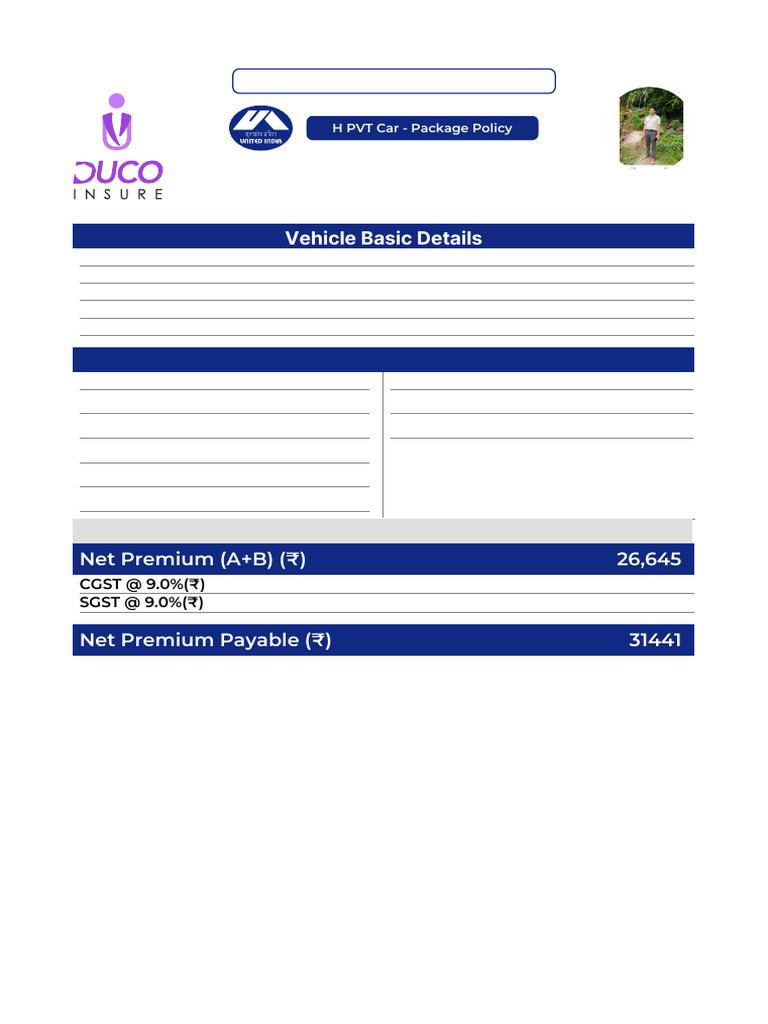 H PVT Car - Package Policy | PDF