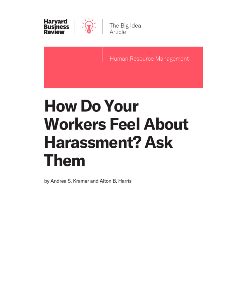Assessing Workplace Harassment Risks | PDF | Sexual Harassment