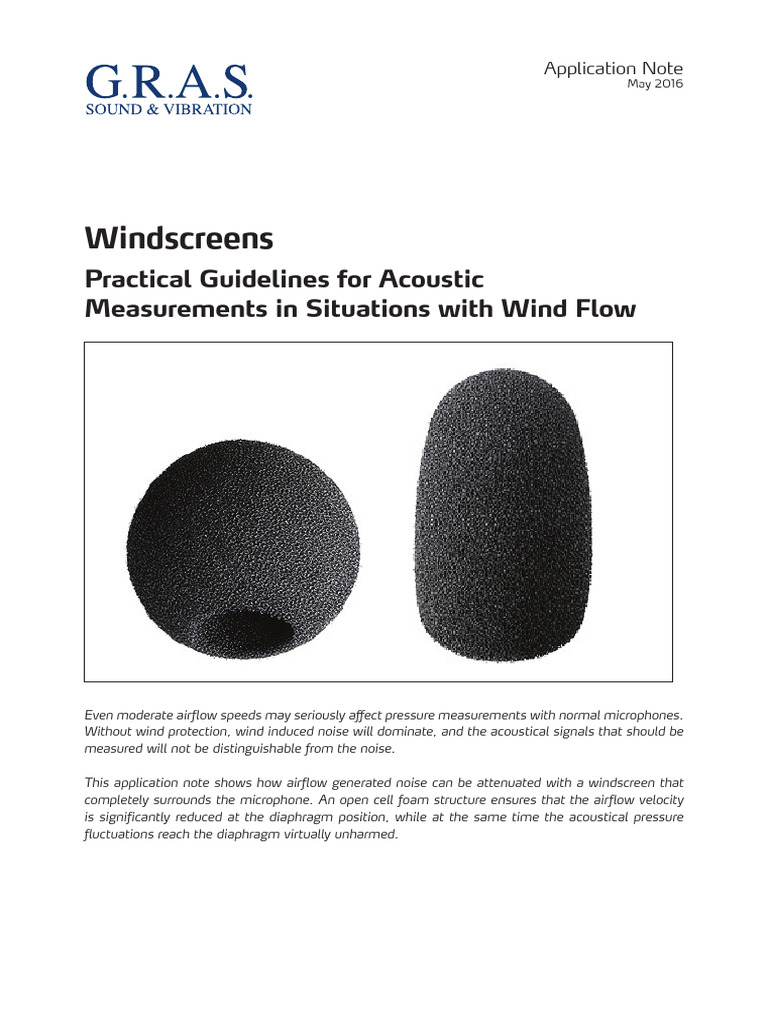 AppNote Windscreen LI0190 | PDF | Microphone | Noise