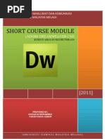 Short Course Module: (Adobe Dreamweaver Cs4)