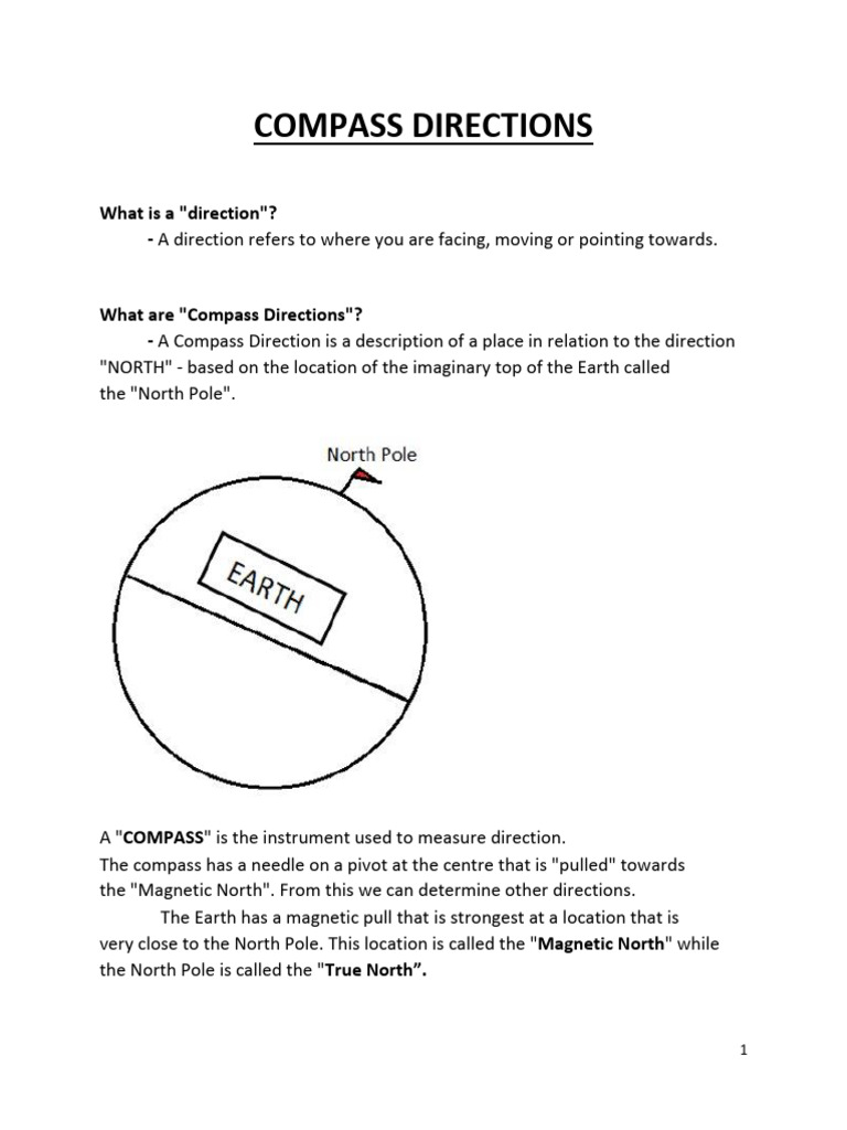 Understanding Compass Directions | PDF | Compass | Magnetism