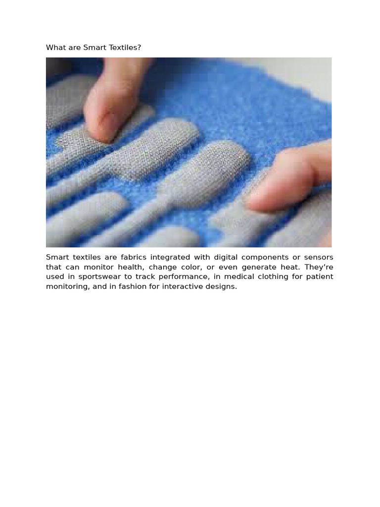 What Are Smart Textiles | PDF