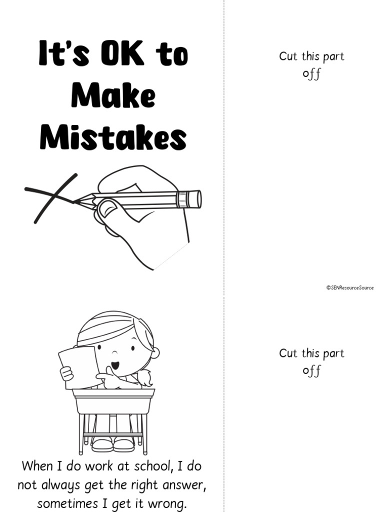 Its Ok To Make A Mistake Adapted Book | PDF