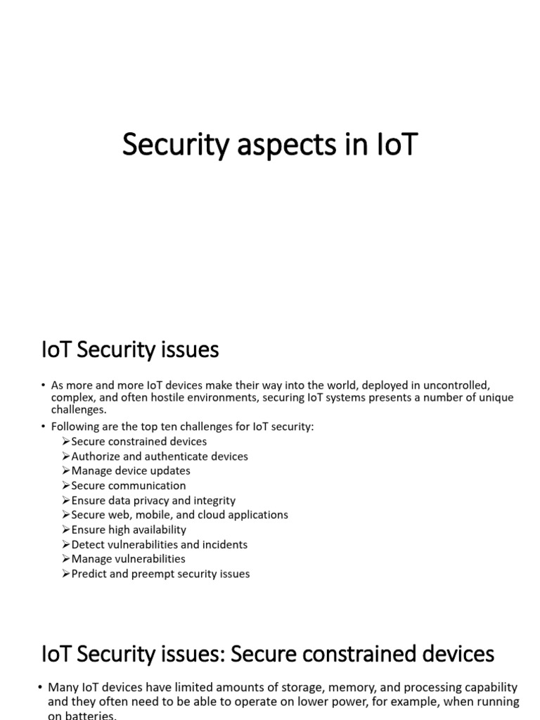 14 Security Aspects IoT | PDF | Internet Of Things | Security