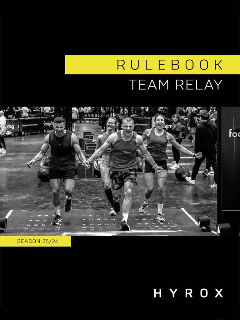 HYROX Team Relay Rulebook 2025/26 | PDF | Kettlebell | Doping In Sport