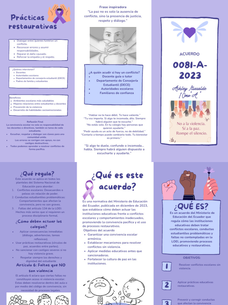 Acuerdo sobre Convivencia Escolar 2023 | PDF | Violencia | Institución