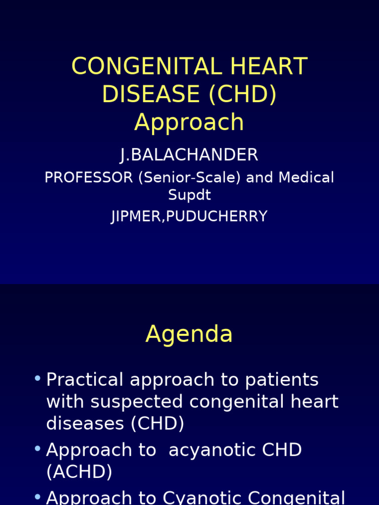 Congenital Heart Disease Approach | PDF | Congenital Heart Defect ...