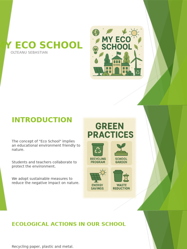 Eco School: Sustainable Practices Guide | PDF