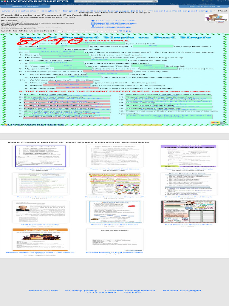 Past Simple vs Present Perfect Guide | PDF
