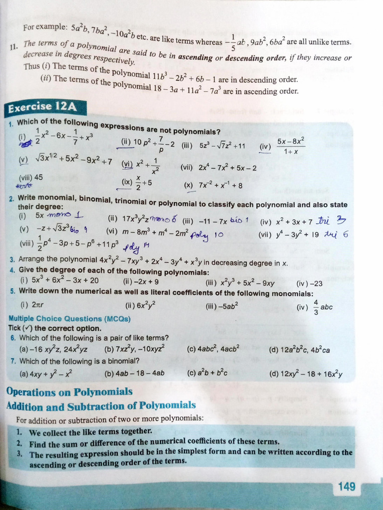 Understanding Polynomials and Operations | PDF | Division (Mathematics ...