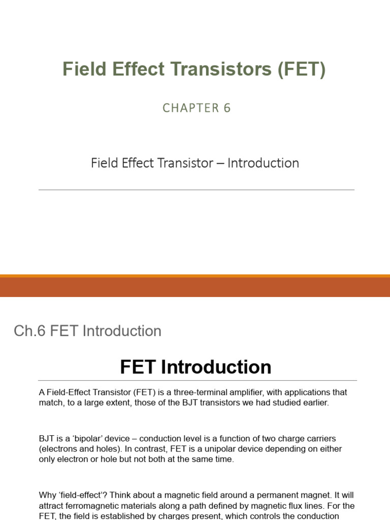 Introduction to Field Effect Transistors | PDF | Field Effect ...