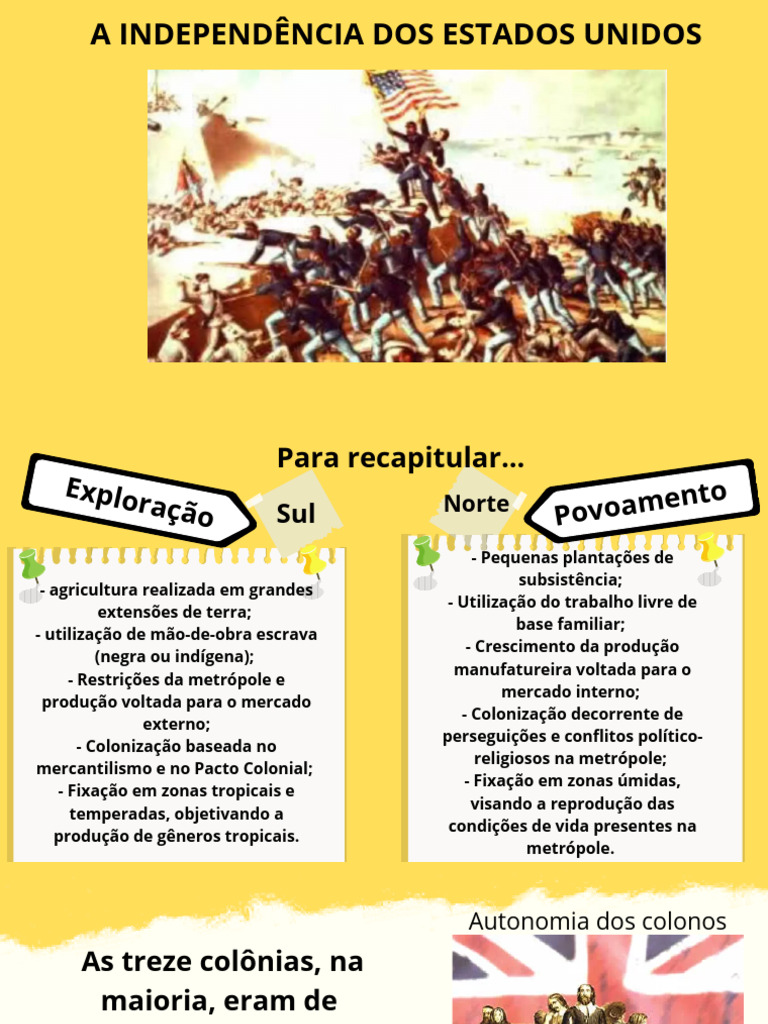 Independência dos EUA: Causas e Consequências | PDF | Guerra ...
