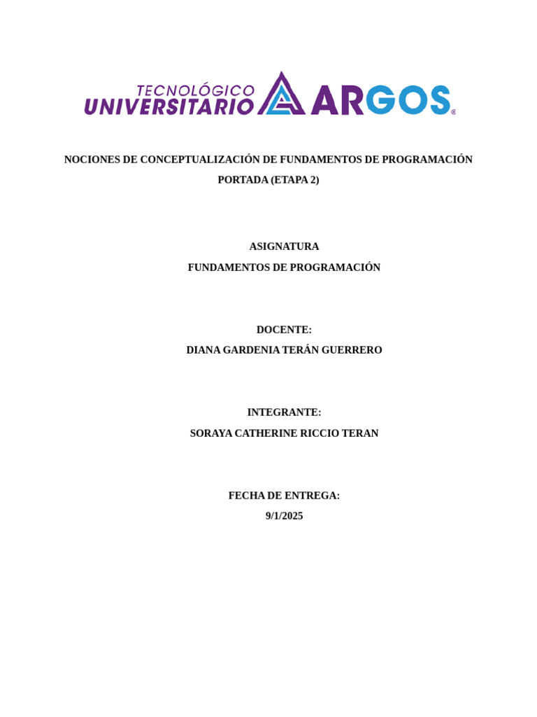 Fundamentos de Programación y Algoritmos | PDF | Algoritmos | Programa ...
