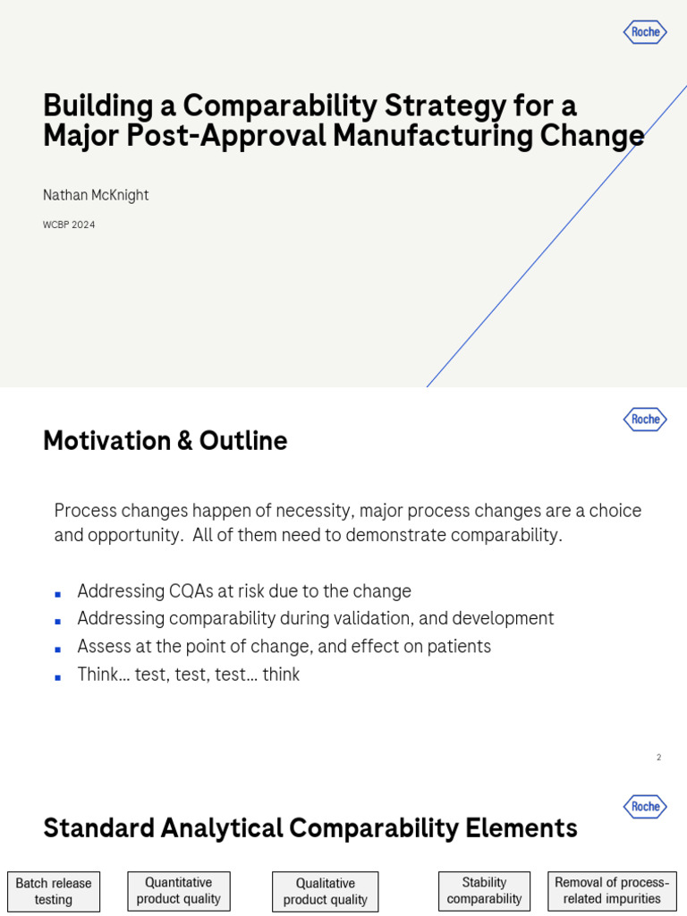 Comparability Strategy for Manufacturing Changes | PDF | Risk ...