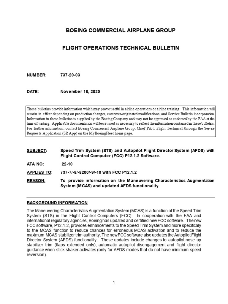 737 Speed Trim System Update | PDF | Aircraft | Aviation