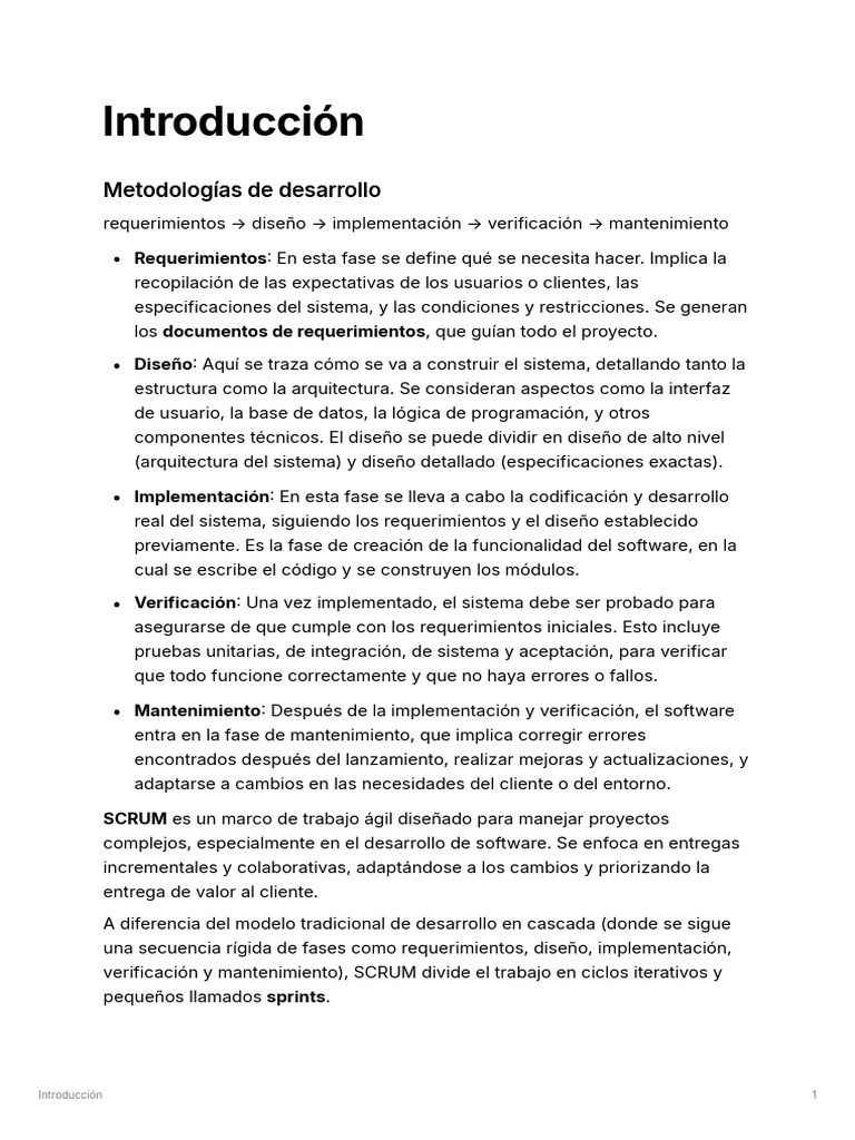 Introduccin | PDF | Scrum (desarrollo de software) | Software