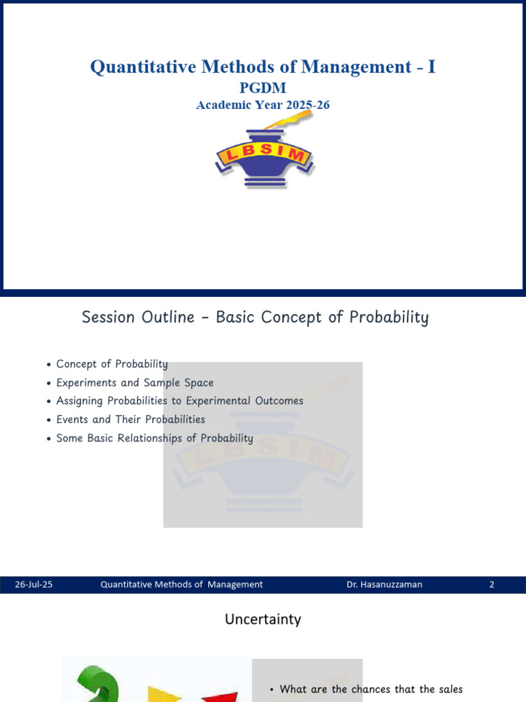Introduction To Probability Distribution PPT-1 | PDF | Probability ...