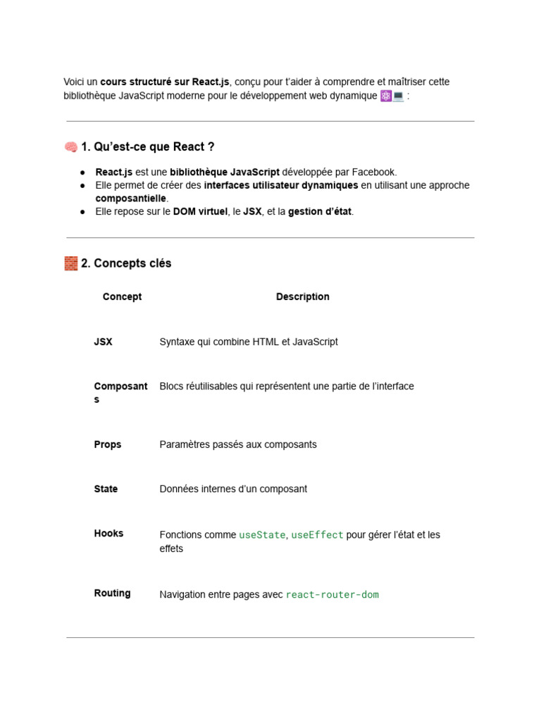 Cours gratuit sur React.js en PDF | PDF