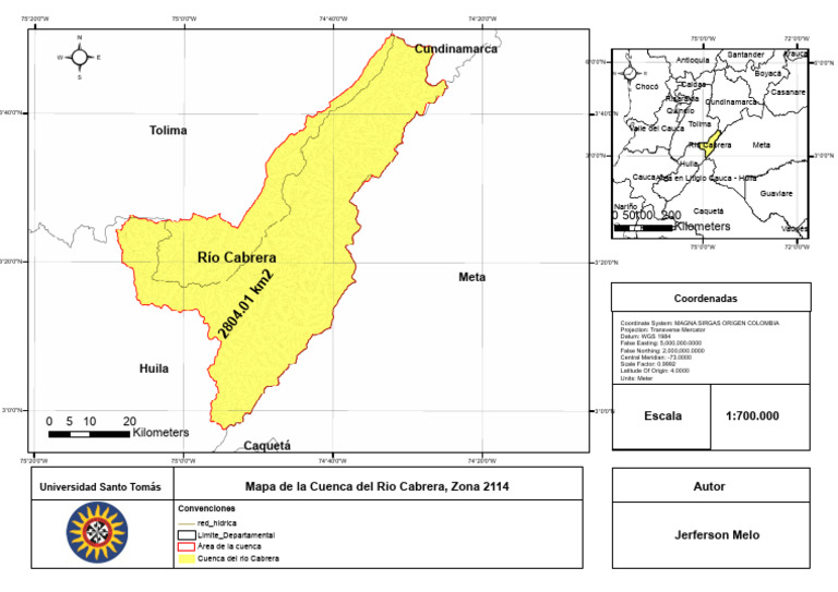 Mapa de la Cuenca del Río Cabrera | PDF | Geografía | Geofísica