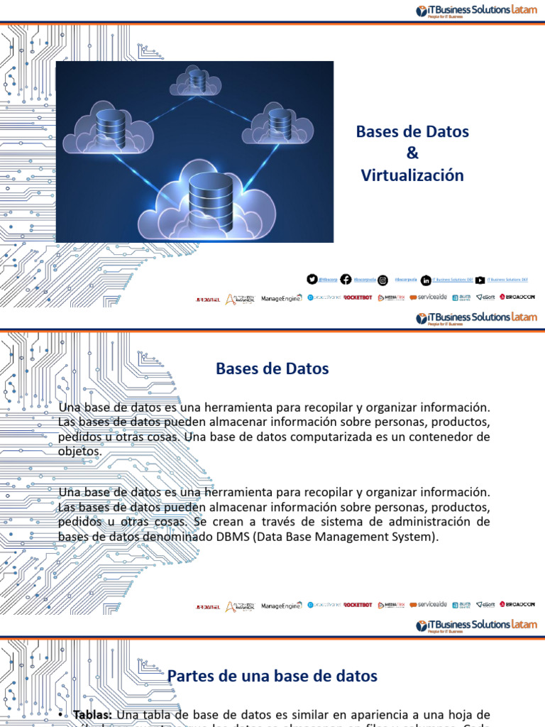 Bases de Datos y Virtualizacion | PDF | Virtualización | Bases de datos