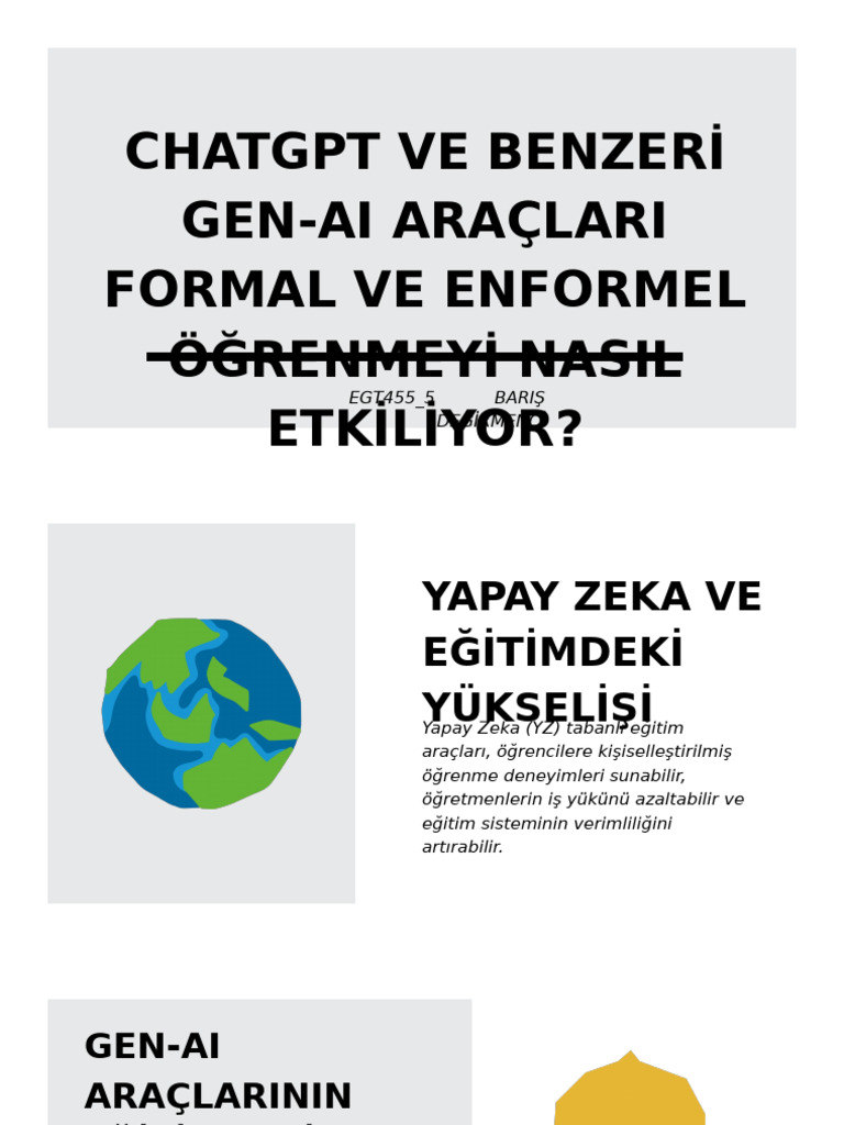 ChatGPT Ve Benzeri Gen-AI Araçları Formal Ve Enformel Öğrenmeyi Nasıl ...