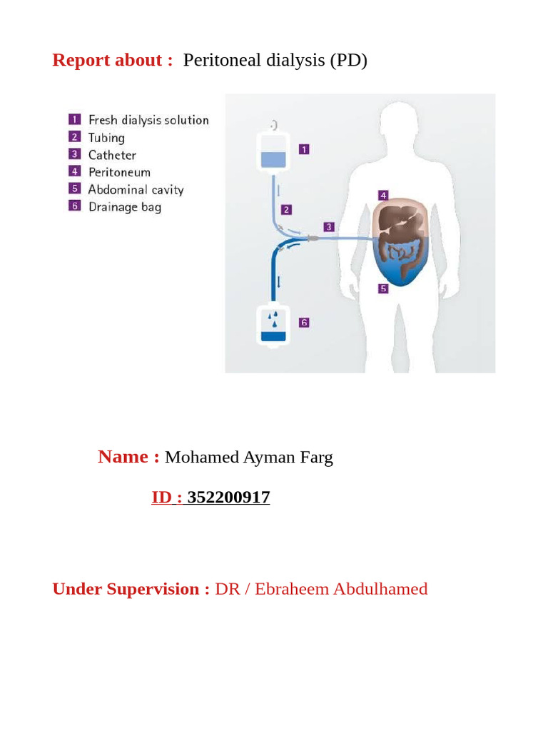 Report About:: Peritoneal Dialysis (PD) | PDF
