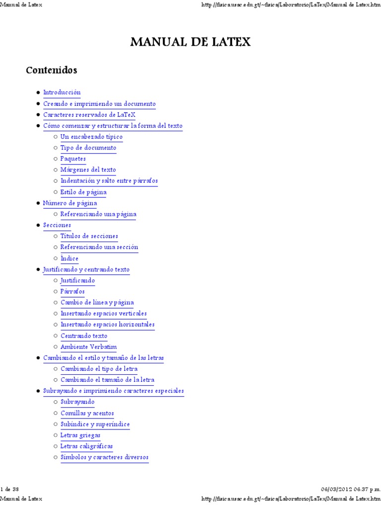 Manual de Latex Te X Documento