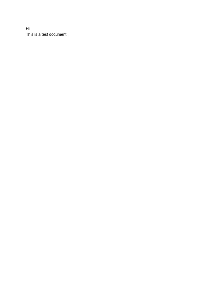 Hi This Is A Test Document | PDF