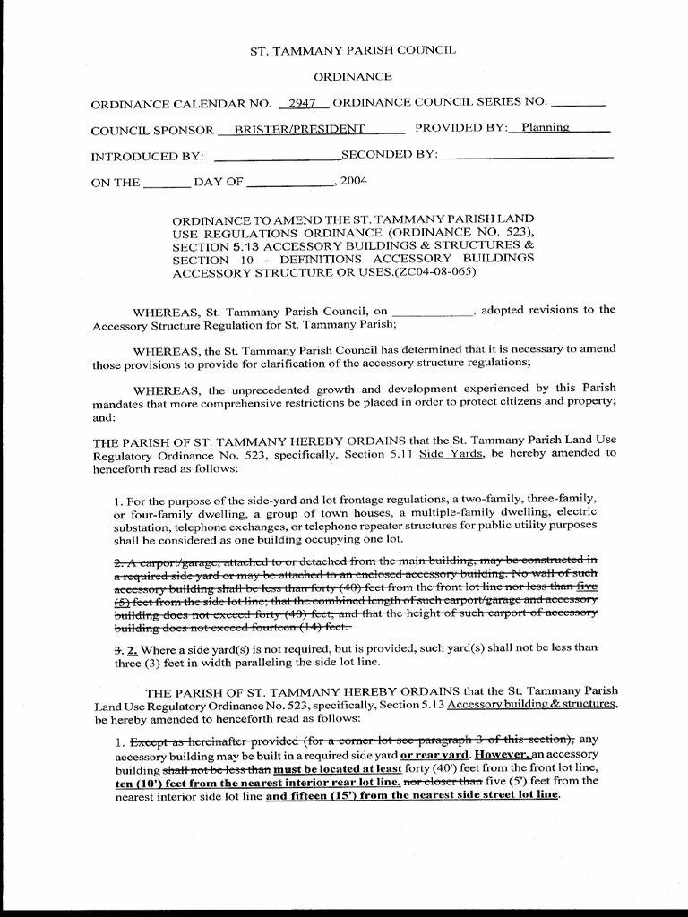 ST Tammany Parish Council Ordnance 2947 PDF