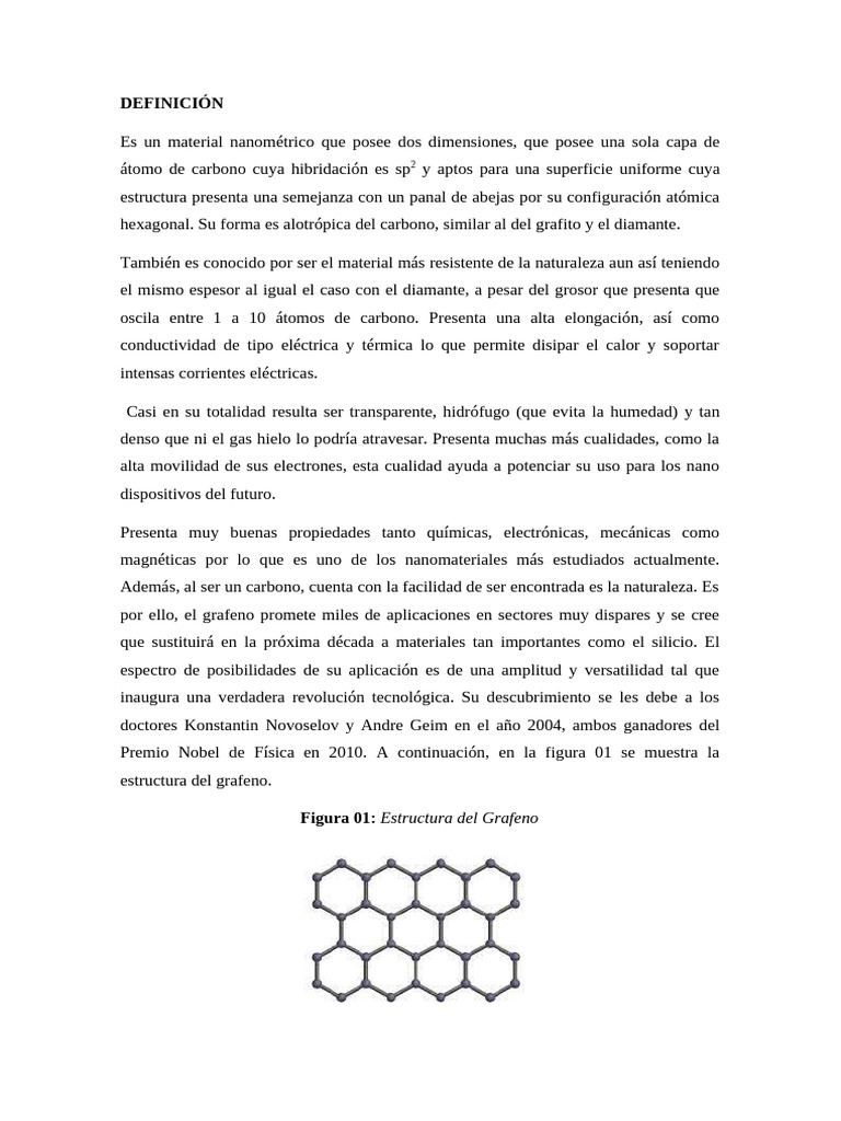 GRAFENO | PDF | Grafeno | Carbón