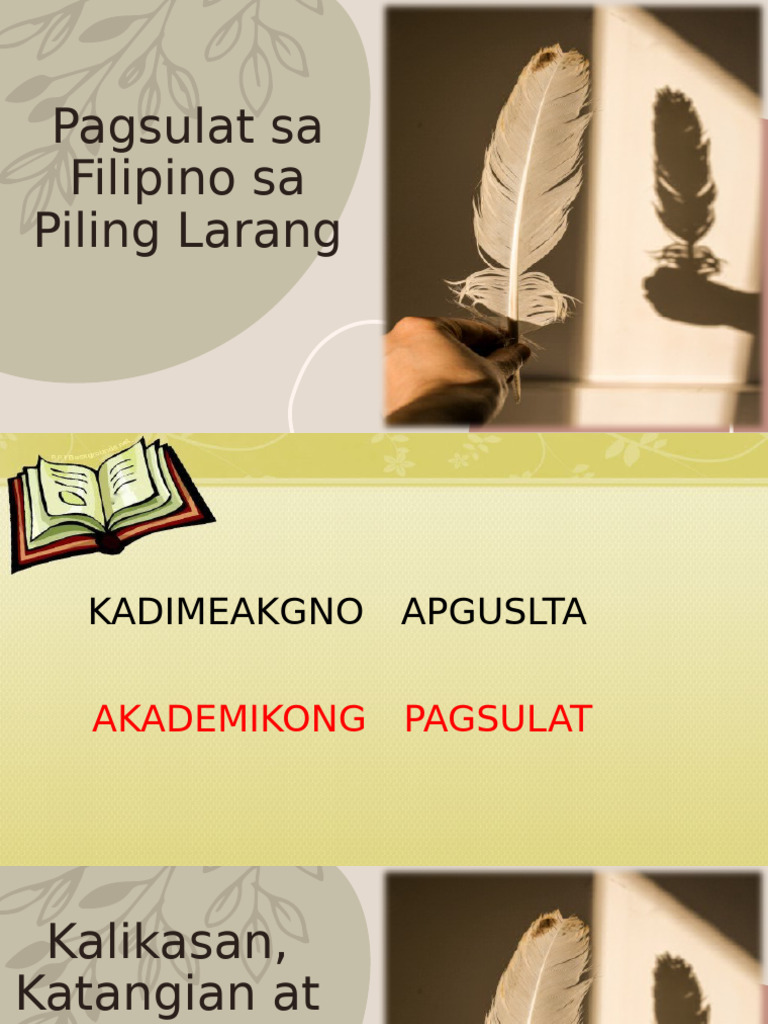 Kalikasan Katangian at Layunin NG Akademikong Pagsulat | PDF