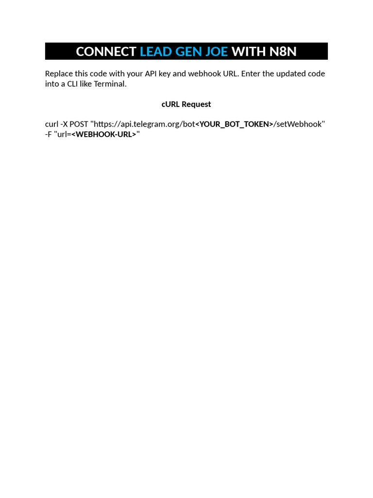 Update Telegram Webhook with n8n | PDF