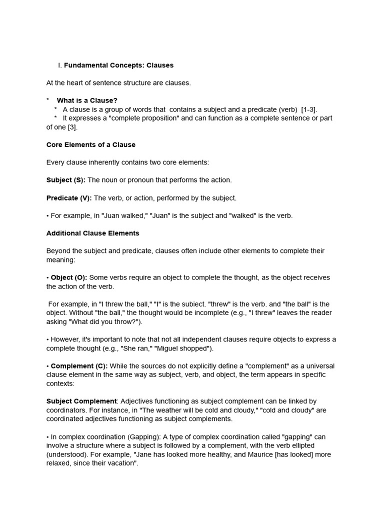 Understanding Clauses and Coordination | PDF | Clause | Adjective