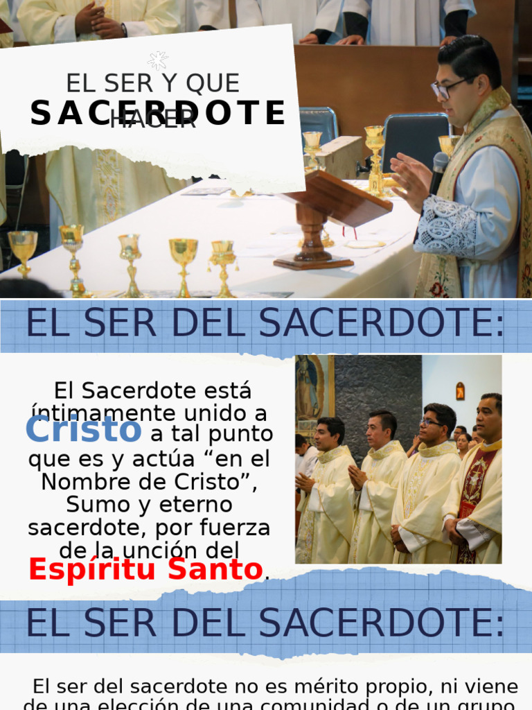El Sacerdote: Vocación y Funciones | PDF | Sacerdote | Cristo (título)