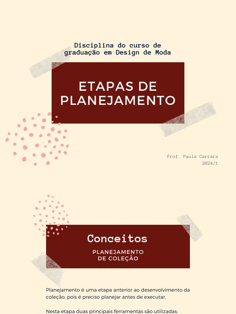 Etapas Planejamento | PDF | Esboço | Planejamento