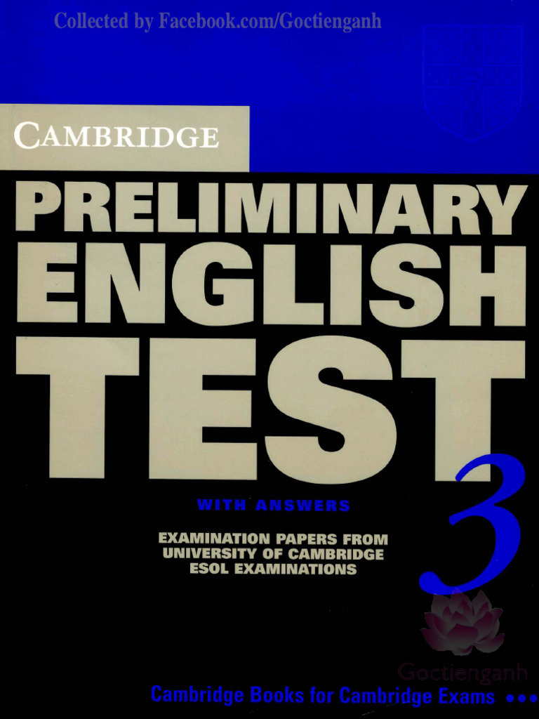 Cambridge Preliminary English Test 3 | PDF