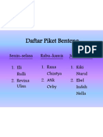 Daftar Piket Benteng