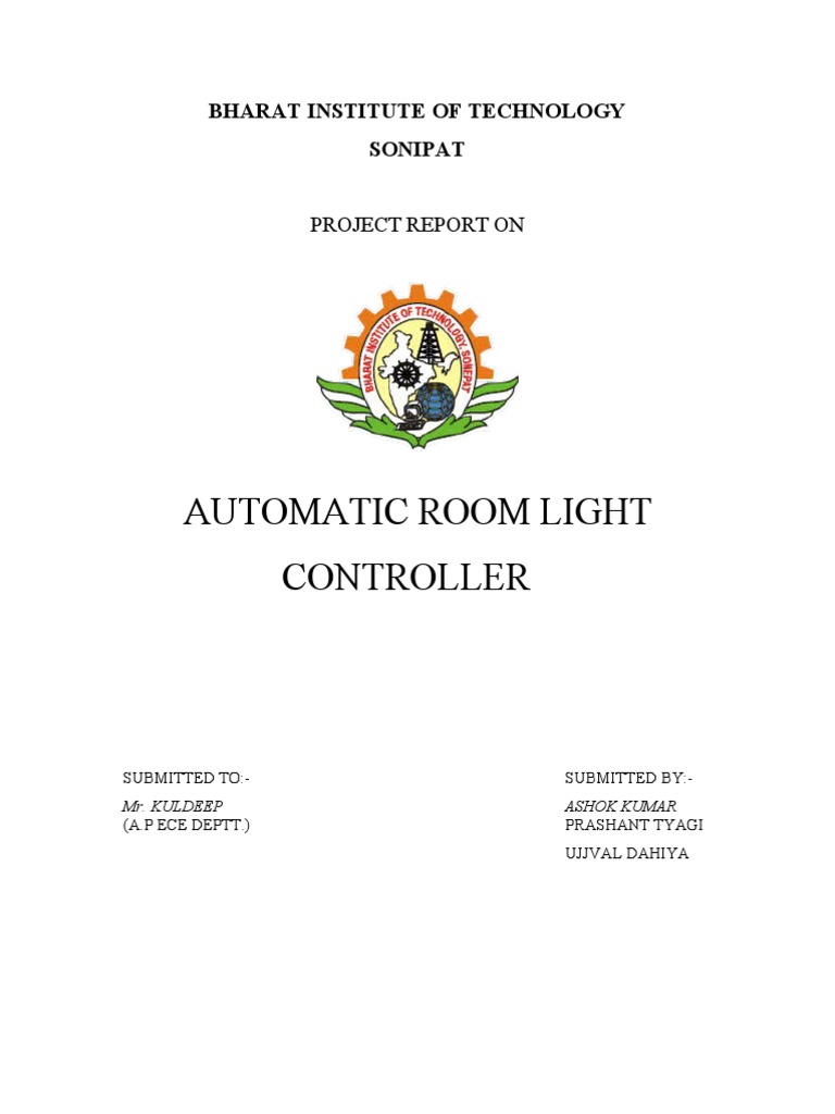 Automatic Room Light Controller Project | PDF | Light Emitting Diode ...