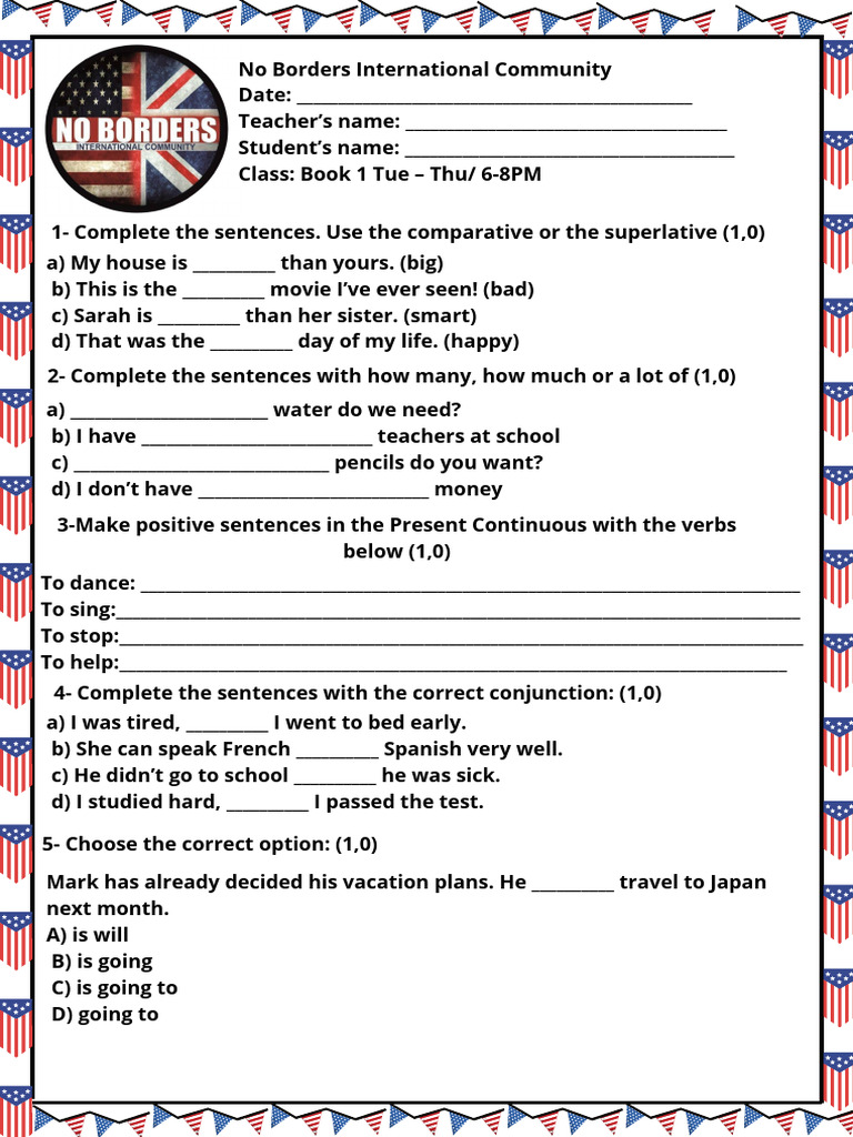 English Grammar Practice Exercises | PDF | Grammar | Syntax
