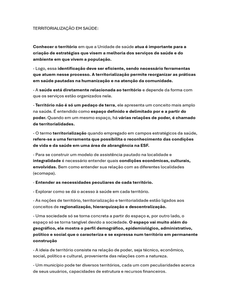 Territorialização em Saúde: Conceitos e Práticas | PDF | Epidemiologia ...