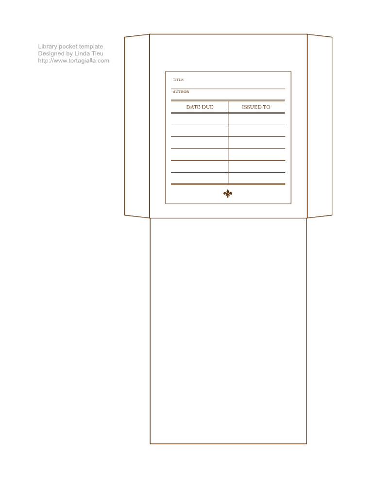 Library Pocket Template | PDF